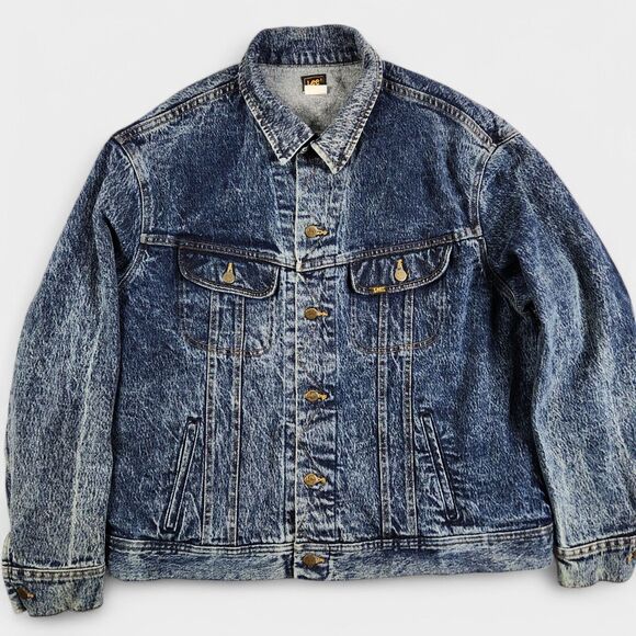 Vintage Lee Riders Denim Jacket Men's XL Blue Made in the USA 153438